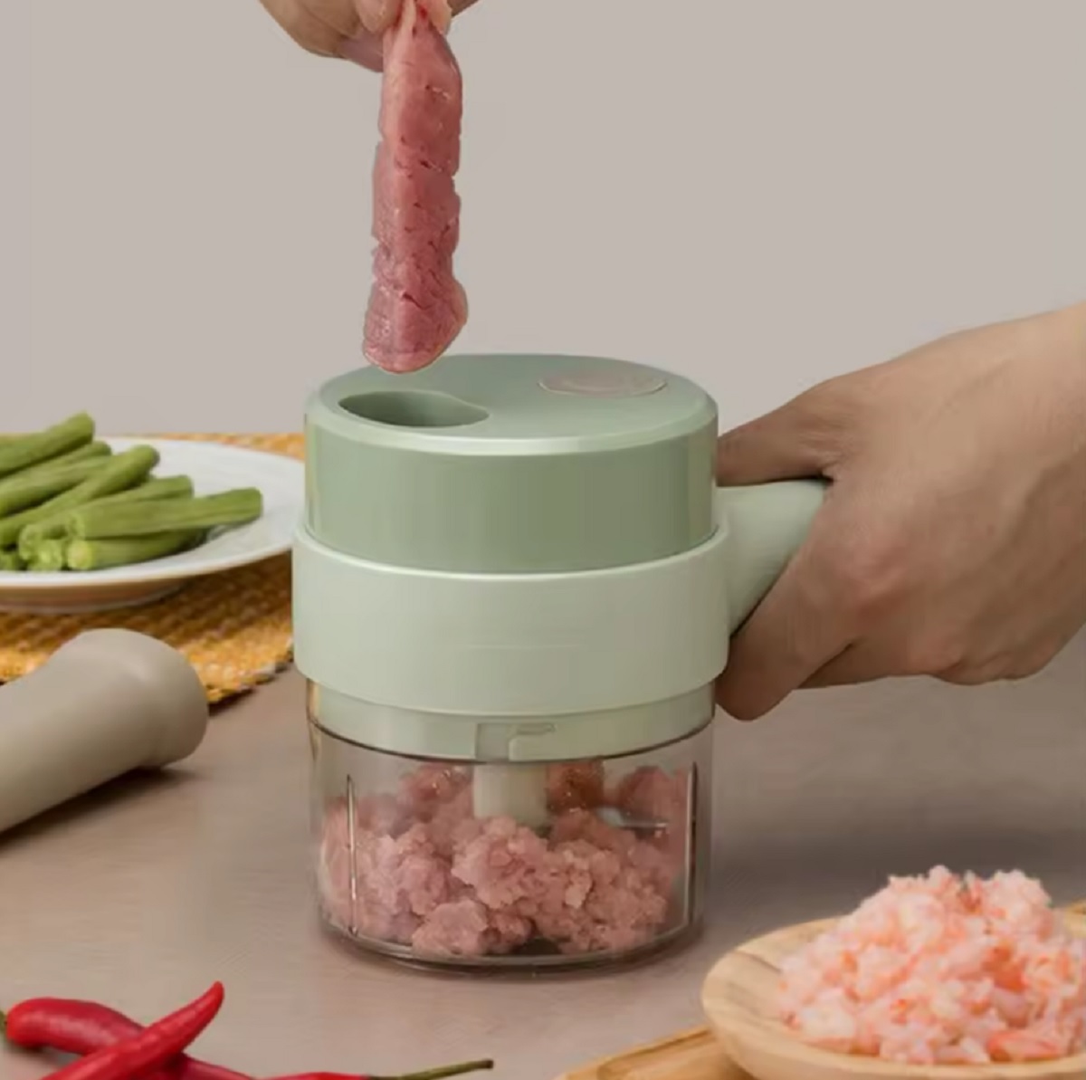 Ručný praktický  elektrický krájač 4 v 1